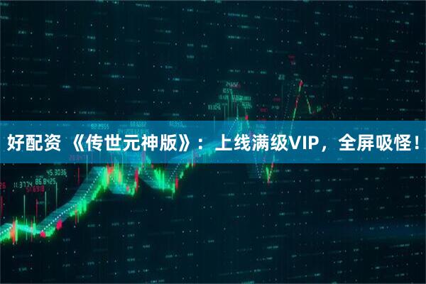 好配资 《传世元神版》：上线满级VIP，全屏吸怪！