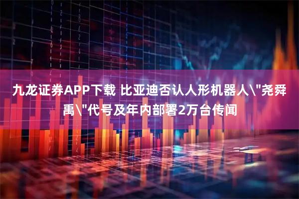 九龙证券APP下载 比亚迪否认人形机器人＂尧舜禹＂代号及年内部署2万台传闻